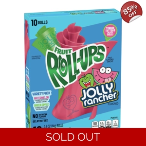 Fruit Roll-Ups Jolly Rancher Variety Pack 10 Rolls - 141g Box